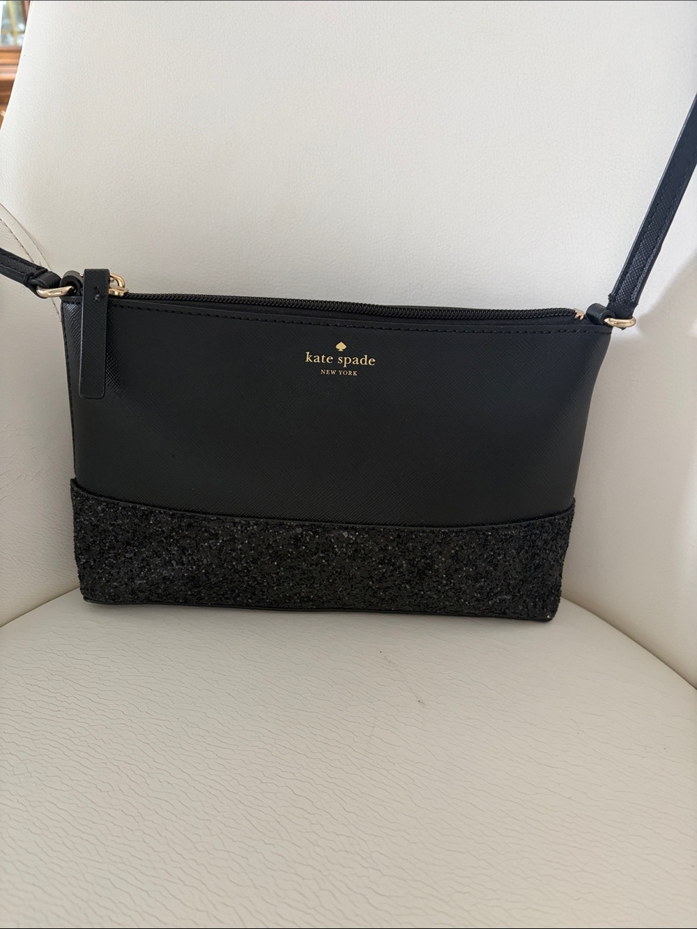 kate spade Black Glitter Accent Crossbody Bag